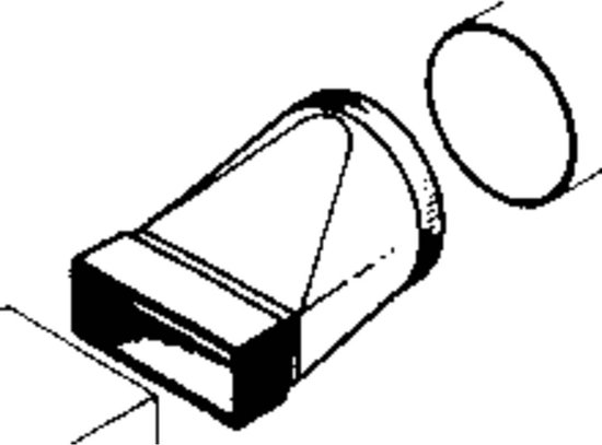 Wallair 20200115 Système de ventilation à conduit plat 100 Réducteur 110/100