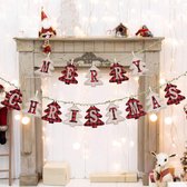 Kerstbanner met dennenpatroon, Merry Christmas hangende vlag, kerstbrieven, banner voor deur-wandraam, thuis, binnen en buiten, nieuwjaar, feestdecoratie, haarddecoratie