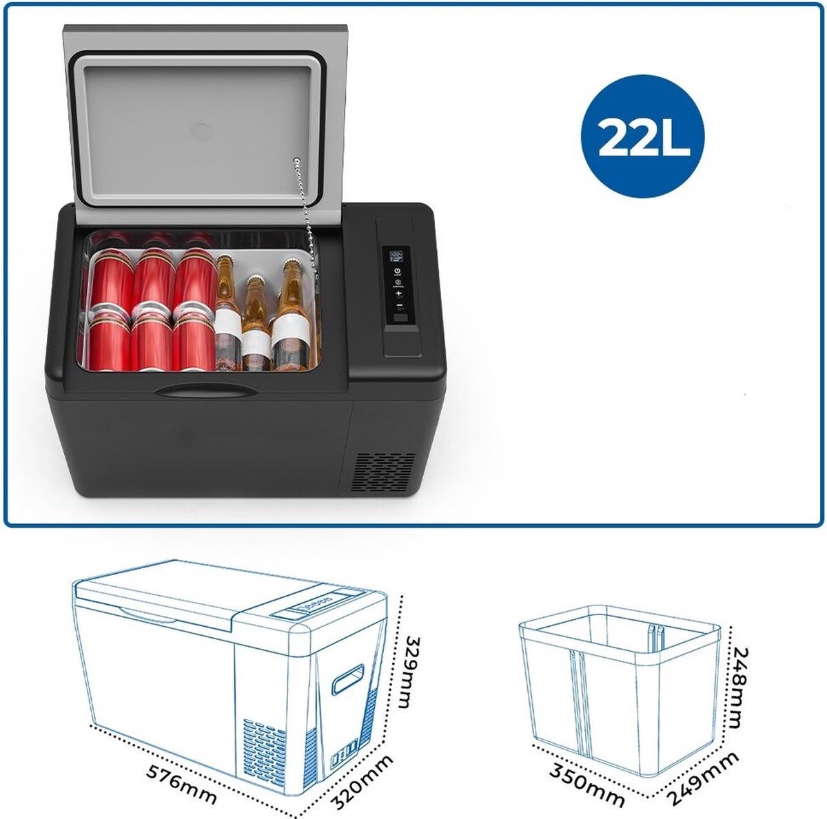 Draagbare Autokoelkast – Compressor Koelbox 12/24V - Koelkasten en IJskasten