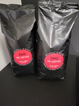 2 x 1 kg Dark Roast koffiebonen - Intensiteit 5/5 - PR Coffee
