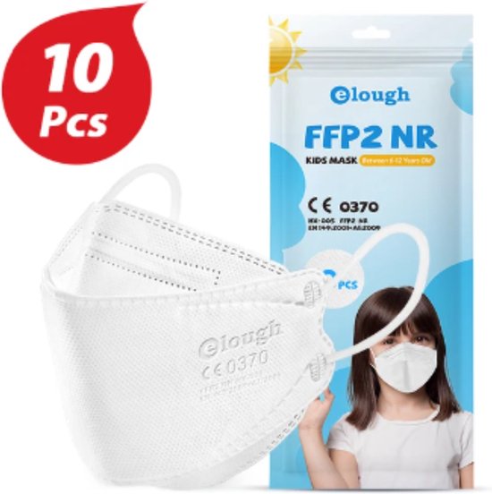 Foto: Elough 10 stuks mondmasker ffp2 voor kinderen kinder mondmasker ffp2 mondmasker kn95 voor kinderen