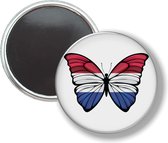 Button Met Magneet - Vlinder Vlag Nederland - NIET VOOR KLEDING