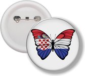 Button Met Speld - Vlinder Vlag Kroatië