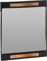 Home & Styling Rechthoekige wandspiegel - goud - metalen frame - 45 x 35 cm