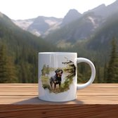 Mok Rottweiler Beker voor koffie of tas voor thee, cadeau voor dierenliefhebbers, moeder, vader, collega, vriend, vriendin, kantoor