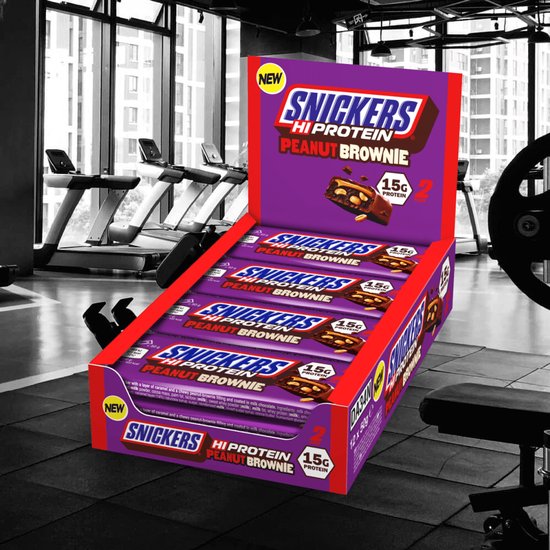Snickers Hi Protein Bar Brownie - 12 repen - Brownie — afbeelding 3