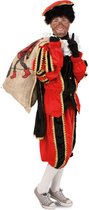 KIMU Luxe Piet Kostuum Rood - Maat XL-XXL + Gratis Pietenschmink - Pak Pietenpak Met Pietenmuts Sinterklaas Pieten Schmink Muts Rode Roetveegpiet Festival