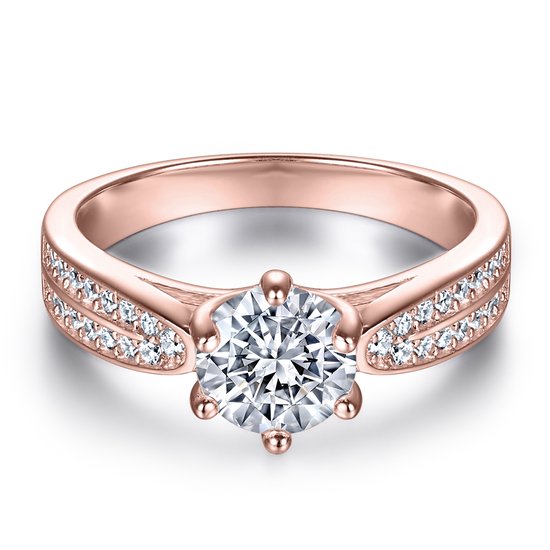Sylphie – Bague de fiançailles moissanite avec pierres double face – 1,2 carats