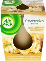 Air Wick Vanille Gourmande Essential Oils geurkaars 105 gram - Warme vanille geur kaars - Vanilla candle - 35 branduren
