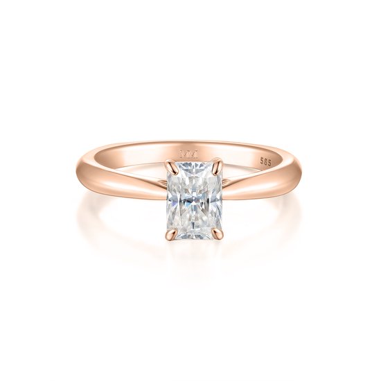 Lustra – Radiant Solitair Moissanite Ring - 5.3 karaat