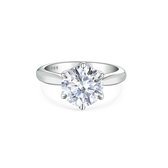 Yulia - 14k Witgouden Solitair Moissanite Ring in Tulpenzetting - 2 karaat