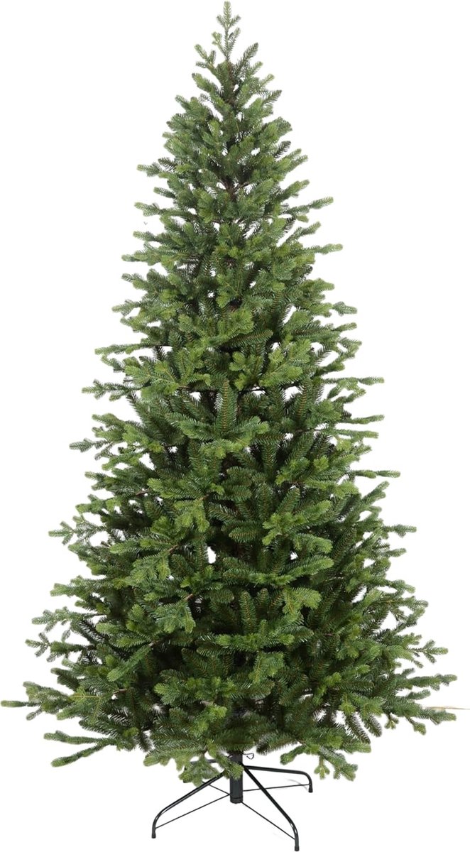 Kerstboom, 180 cm, getuft, 2450 takken, realistische kerstboom, PE/PVC, groen
