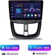 Android navigatie radio geschikt voor Peugeot 207 met Apple Carplay en Android Auto