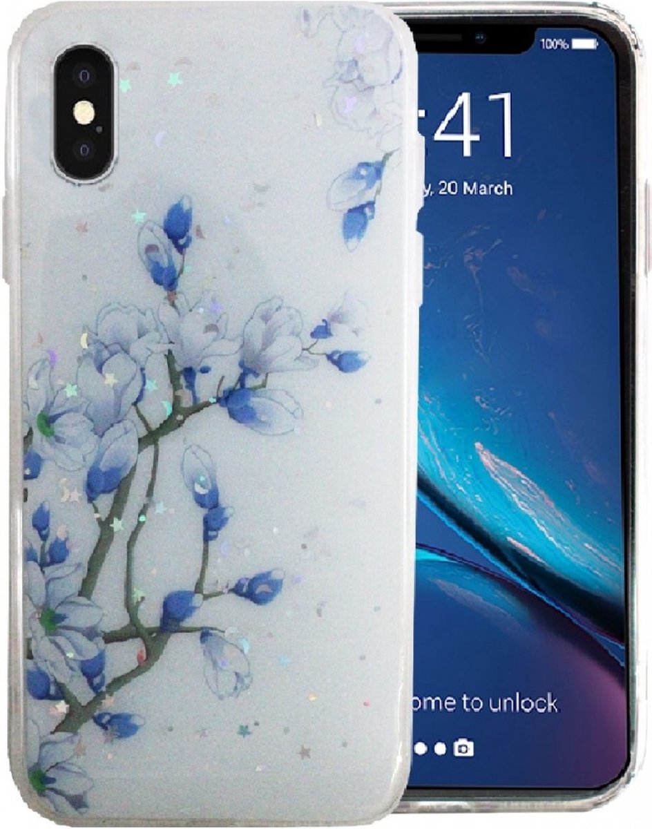 Silicone/TPU back cover print Geschikt voor Apple iPhone xs max (1)