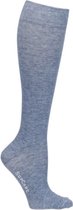 Chaussettes de maintien - bleu clair - pointure 40-42 - bas de voyage - pas de jambes épaisses - matériaux naturels - pieds chauds