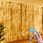 FLOOQ LED Lichtgordijn - Kerstverlichting voor Binnen en Buiten - Inclusief afstandsbediening - 300 LED's - 3x2m