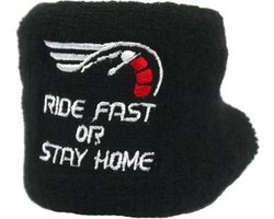 Ride Fast Or Stay Home - Remvloeistof Reservoir Cover - Motor - Scooter - Brommer - Universeel – Cilinder