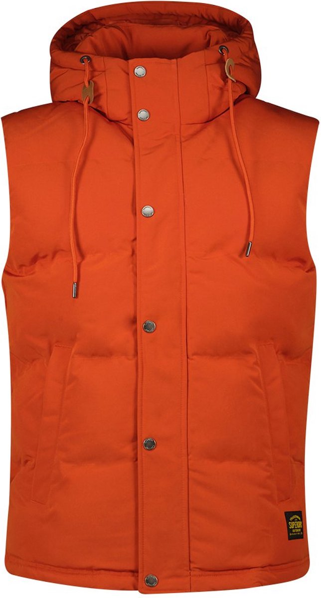 Superdry Everest Bodywarmer met Capuchon Heren Gilets Oranje