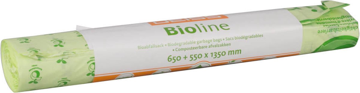 Bio afvalzakken (klikozakken) 240 liter 65 + 55 x 135 cm 5 stuks