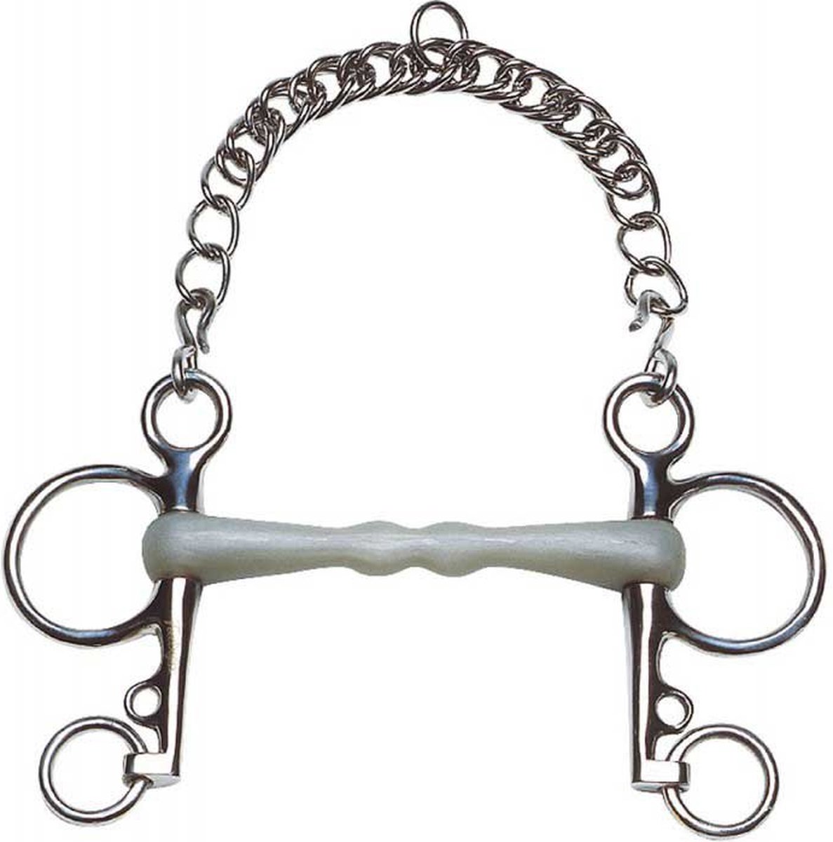 Feeling Flexi Rechte Pelham Bit Zilver 13.5 cm