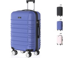 Voyagoux Voyagoux® AVALON - Reiskoffer Large - 113L - Koffers - Reiskoffer met wielen - Blauw -TSA Slot