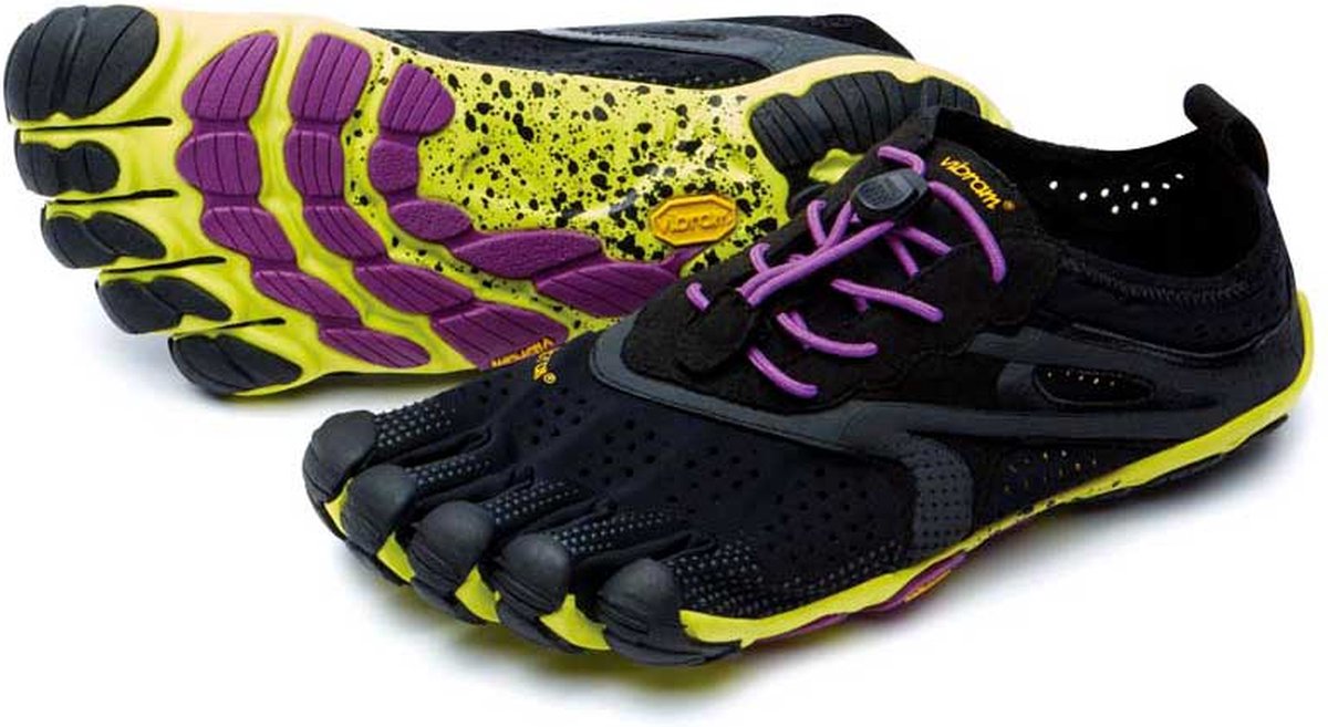 Vibram Five Fingers V-Run - Runningschoenen - Dames Black / Yellow / Purple 36