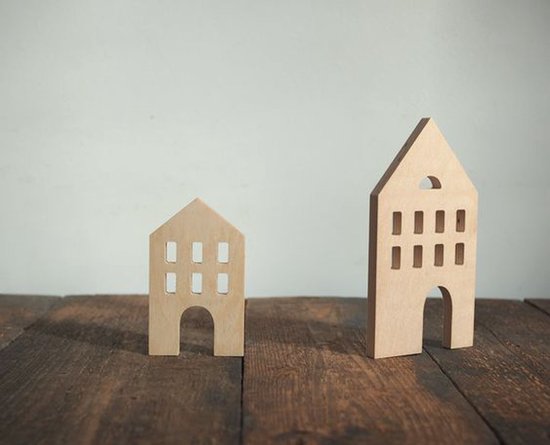 Houten Mini Huizen, Set van 2 Houten Huis Vormen,kerst huizen, DIY Huis Blank, DIY Huis Decoratie, kerst decoratie Hout Craft Supplies/ amsterdamse huizen/ suvenier/houten huisjes/ kerst huisjes