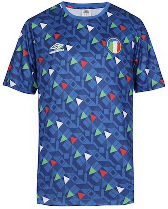 Umbro Italy All Over Print Coupe du Monde T-Shirt à Manches Courtes Multicolore M Homme