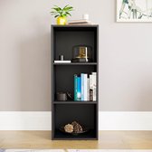 Boekenrek met 3 niveaus - Houten plank - voor kantoor, Woonkamer - Zwart