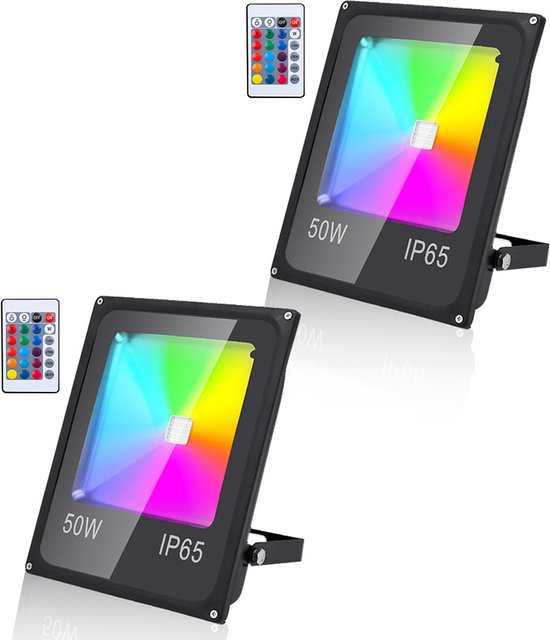LED-schijnwerper Buiten, Ultradunne 1000W 1728 LED-schijnwerper Schijnwerper Spotlight IP68 Waterdichte buitentuinlamp voor Maximale Efficiëntie