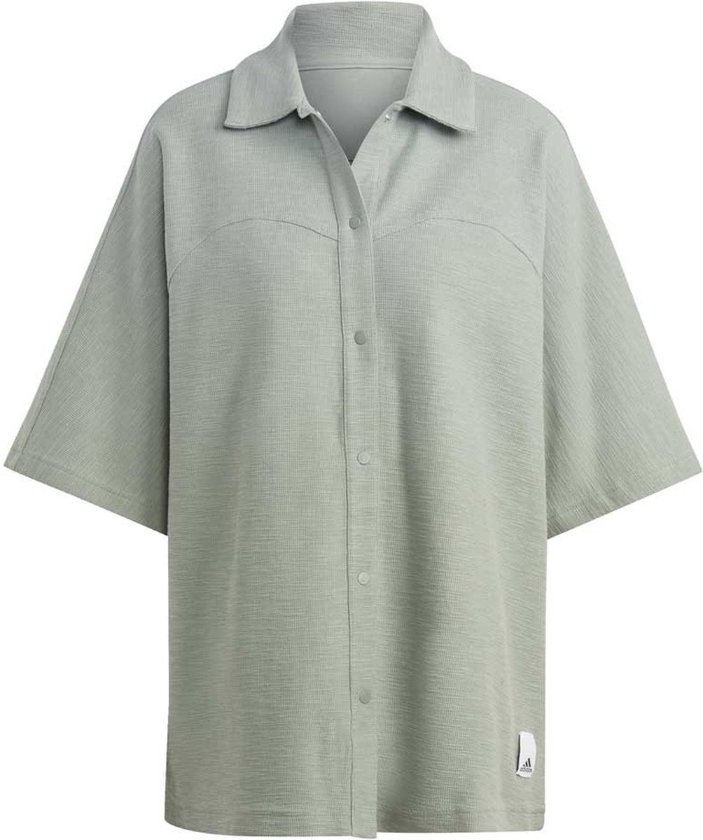 Adidas Lng Lw T-shirt Met Korte Mouwen En V-hals Vrouw Zilver