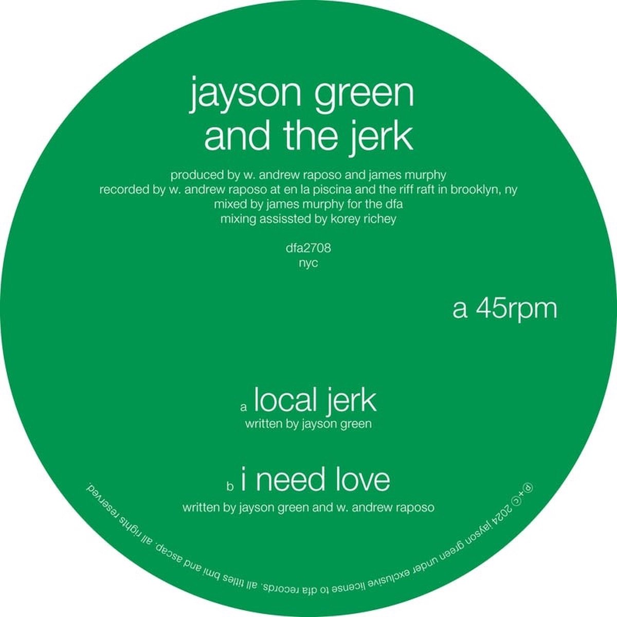 Jason Green & The Jerk - Local Jerk (12" Single)