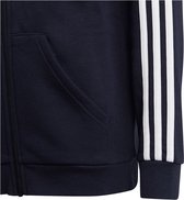 adidas Sportswear Essentials 3-Stripes Fleece Ritshoodie - Kinderen - Blauw- 164