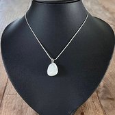 925 Zilveren Ketting Met Edelsteen - Wit