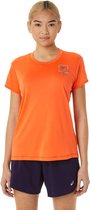 Asics Fujitrail Logo T-shirt Met Korte Mouwen Oranje XS Vrouw