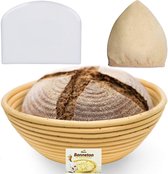 Bondoo rijsmand groot Ø 25 cm - rijsmanden - brood rijsmand - rijsmandje voor brood - banneton rijsmand - incl. deegkleed