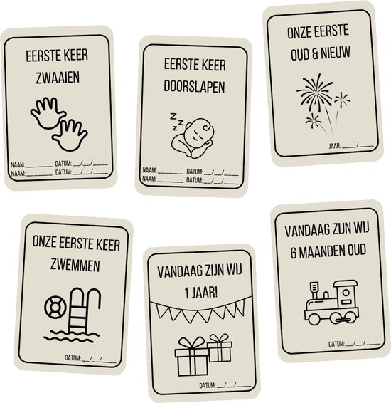 Mijlpaalkaarten tweeling baby - 40 stuks van Mi — afbeelding 2