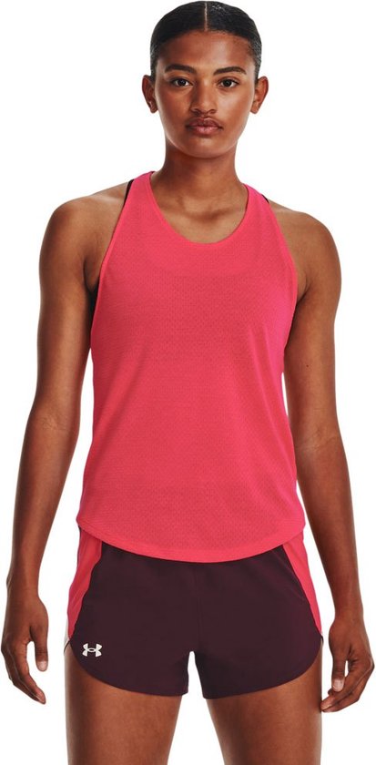 Under Armour Streaker Mouwloos T-shirt Roze M Vrouw