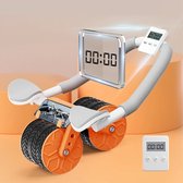 Luxe Ab roller - Buikspiertrainers - Ab Wheel - Buikspiertrainer met Arm Ondersteuning - Thuis Trainingsapparatuur - Inclusief Kniemat