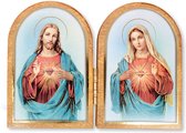 Maria en Jezus in houten 2 luik. (56101)