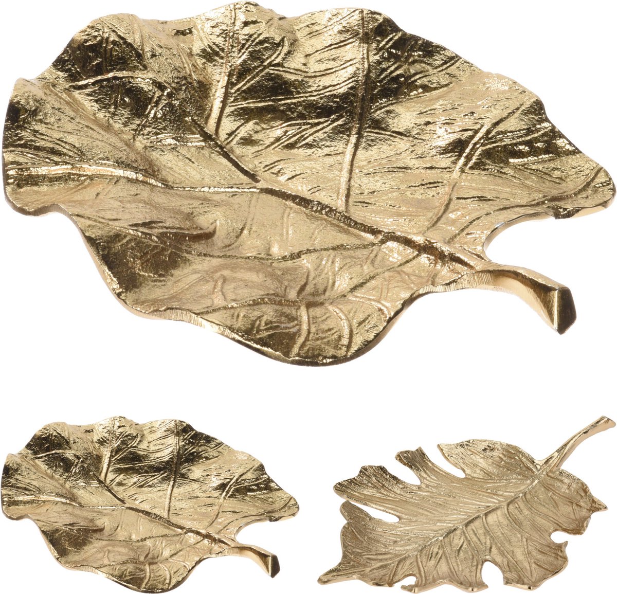 Blad Plateau 24X21Cm Goud 2Ass
