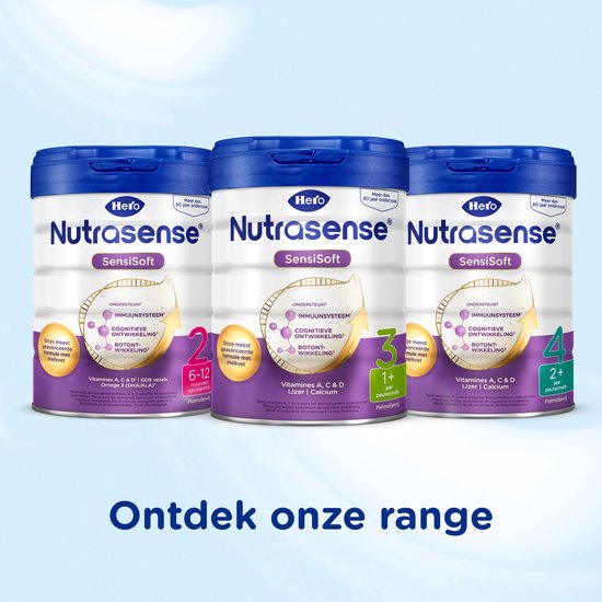 Hero Nutrasense SensiSoft 4 (2+ Jaar) - Peutermelk - Flesvoeding - met Melkvet - Palmolievrij - 3 x 700 gram van Hero — afbeelding 2