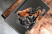 Hoes Geschikt voor Samsung Galaxy Tab S9 Plus Siliconen Cover Ontwerpen Tiger met transparant zijkanten