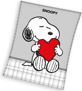 Snoopy Fleece deken, Love - 150 x 200 cm - Polyester
