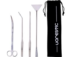 VORESTIC Aquascaping en Aquarium Set met Aquarium Schaar, Aquarium Pincetten en Aquarium Spatel
