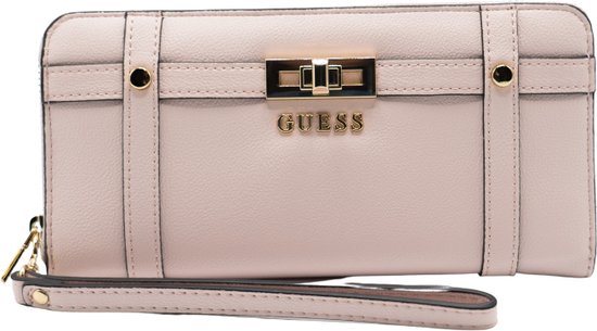 Guess Emilee SLG Large Zip Around Dames Portemonnee - Light Rose - One Size