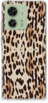 TPU Silicone Hoesje Geschikt voor Motorola Edge 40 Telefoonhoesje Leopard