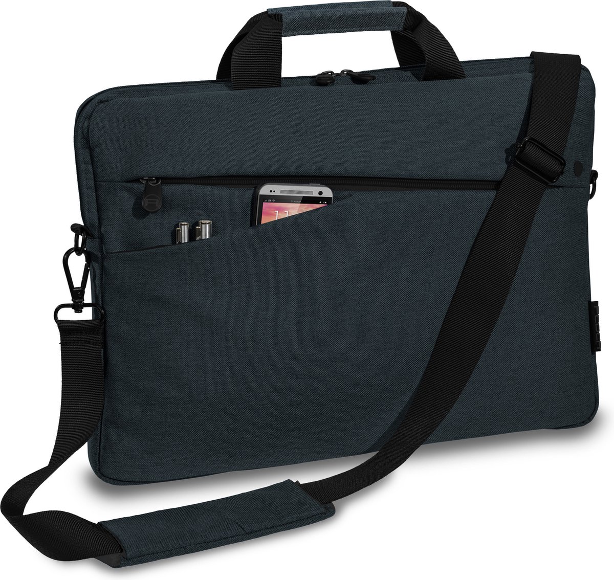 PEDEA 66063057 laptoptas 39,6 cm (15.6") Aktetas Antraciet, Zwart