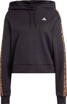 adidas Sportswear Essentials 3-Stripes Animal Print Relaxed Hoodie - Dames - Zwart- S