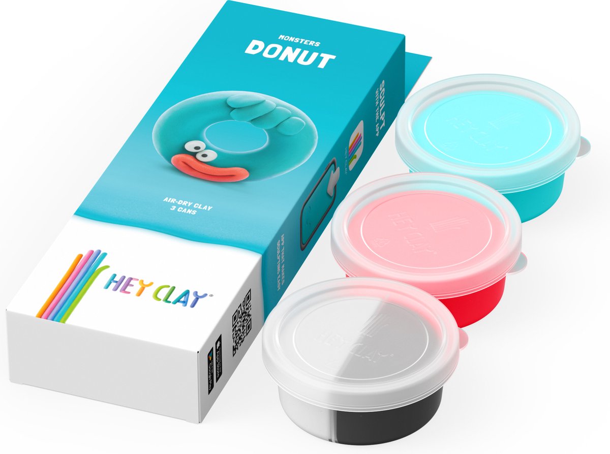 Hey Clay | Boetseerklei Monsters - Donut